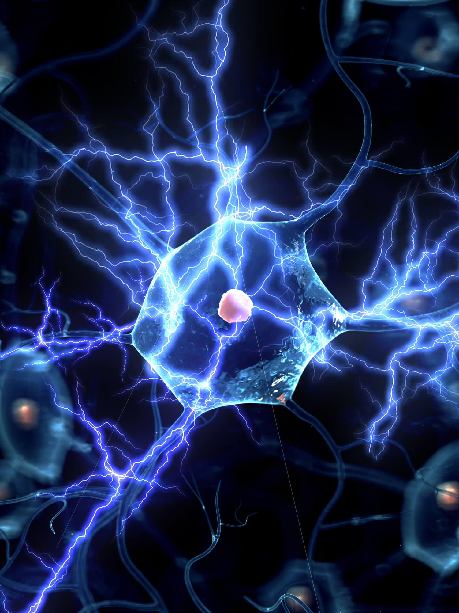 Brain cells - their activity can be optimized with EEG neurofeedback therapy